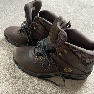 Men’s Timberland Brown Leather Hiking Boots, Size 10